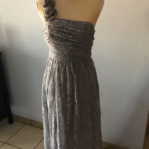 Off the shoulder lace wedding gown